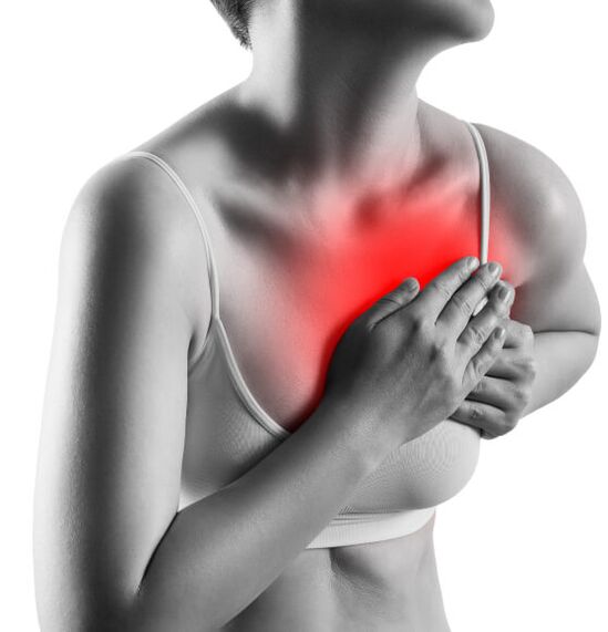 Symptoms of sternum osteochondrosis